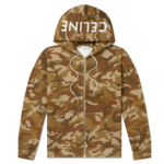 Celine Homme Camouflage-Print Cotton-Jersey Zip-Up Hoodie