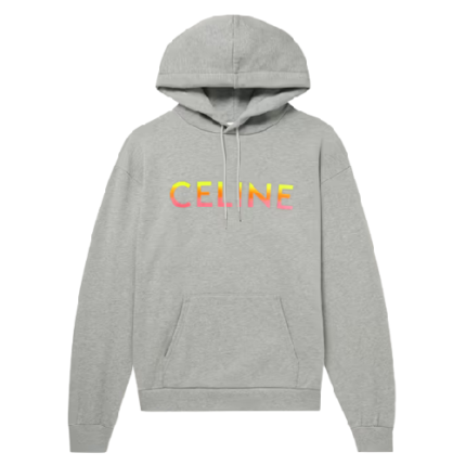 Celine Homme Logo-Print Cotton-Blend Jersey Hoodie