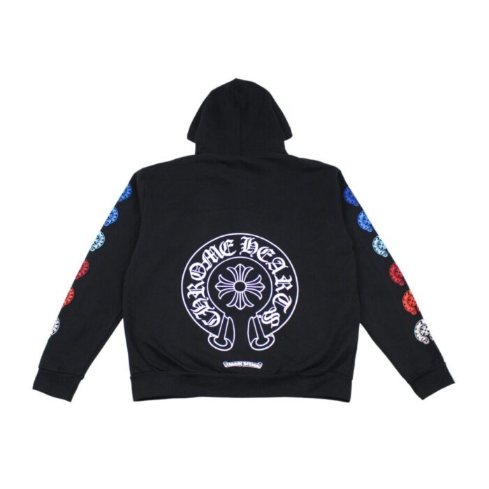 Chrome Hearts Multi color Horseshoe Logo Zip Up Hoodie