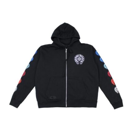 Chrome Hearts Multi color Horseshoe Logo Zip Up Hoodie