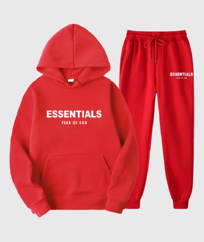 Essentials Fear of God Tracksuits Red