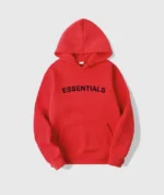 Fear Of God Essentials Red Hoodie