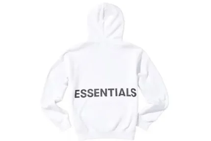 Fear of God Essentials Graphic Pullover Hoodie – White