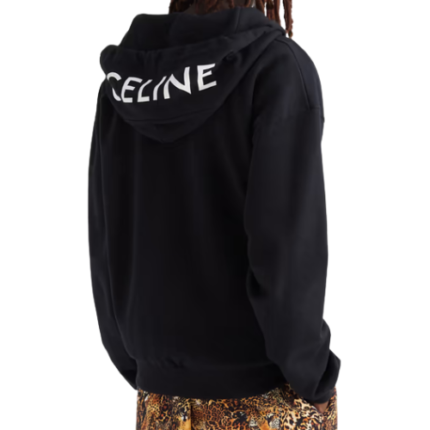 Celine Homme Logo-Print Cotton-Blend Jersey Zip-Up Hoodie